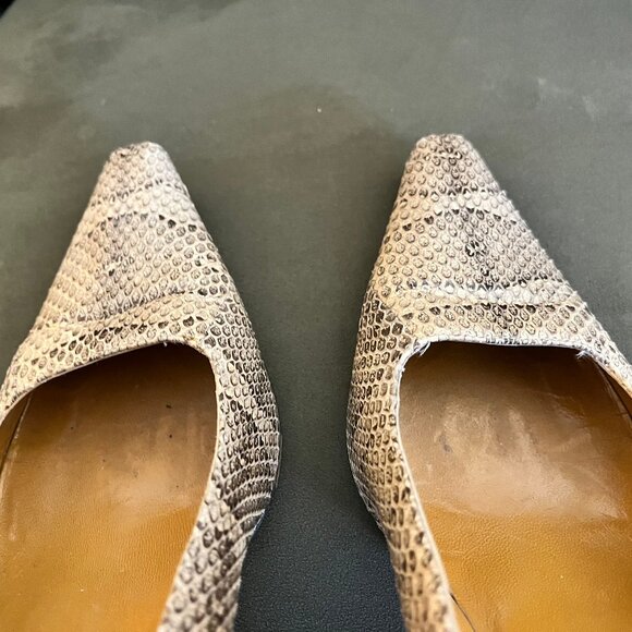 Vintage Gucci Snakeskin Heels Size 37 1/2 C - Picture 10 of 14